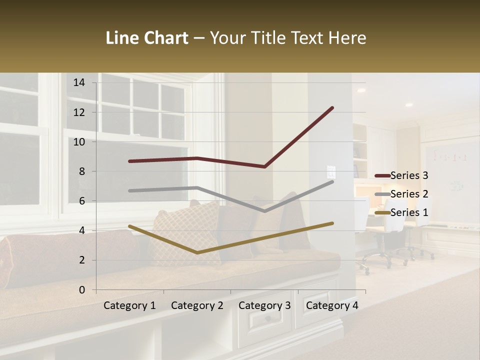 A Room With A Window, A Couch And A Table PowerPoint Template