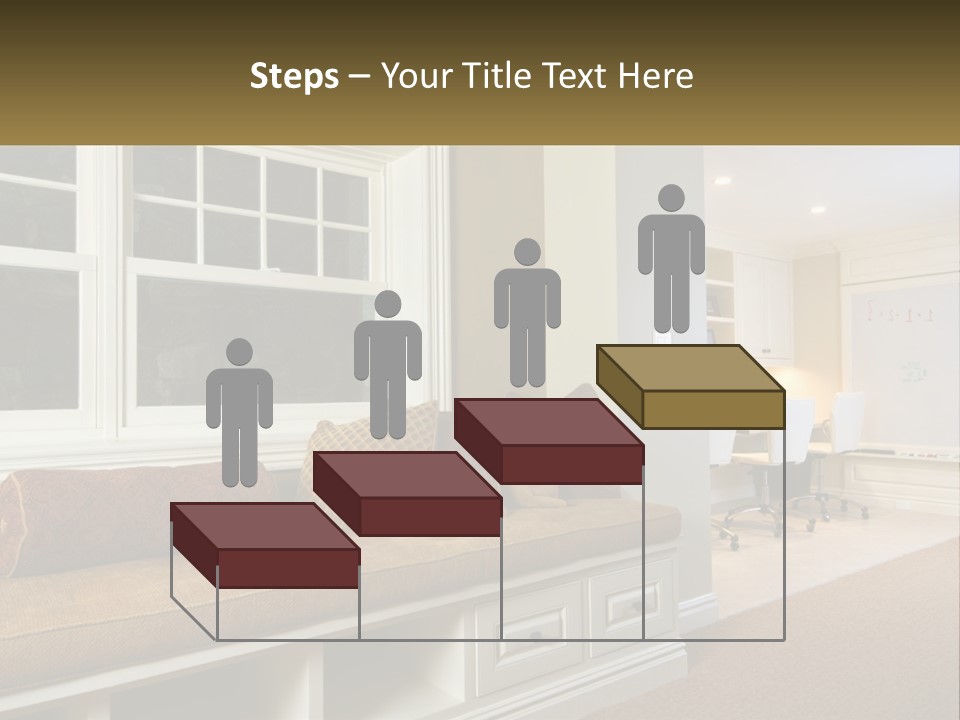 A Room With A Window, A Couch And A Table PowerPoint Template