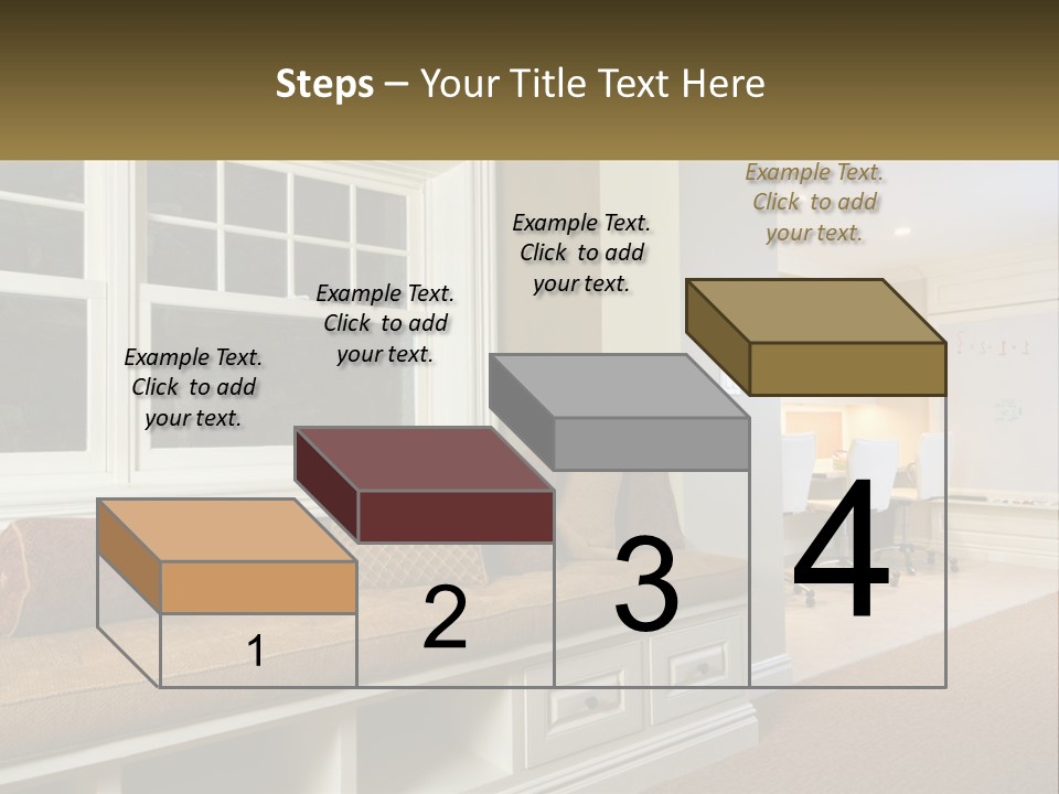 A Room With A Window, A Couch And A Table PowerPoint Template