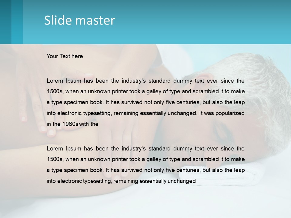 A Man Getting A Back Massage From A Woman PowerPoint Template