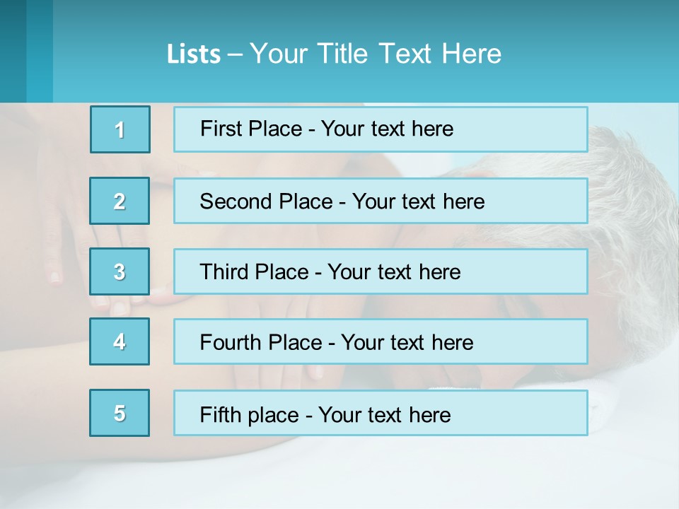 A Man Getting A Back Massage From A Woman PowerPoint Template