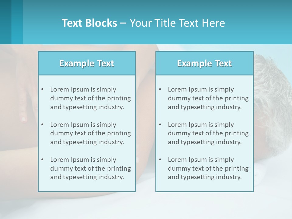 A Man Getting A Back Massage From A Woman PowerPoint Template