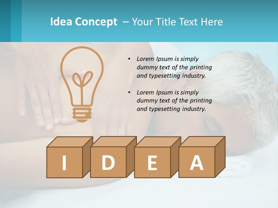 A Man Getting A Back Massage From A Woman PowerPoint Template