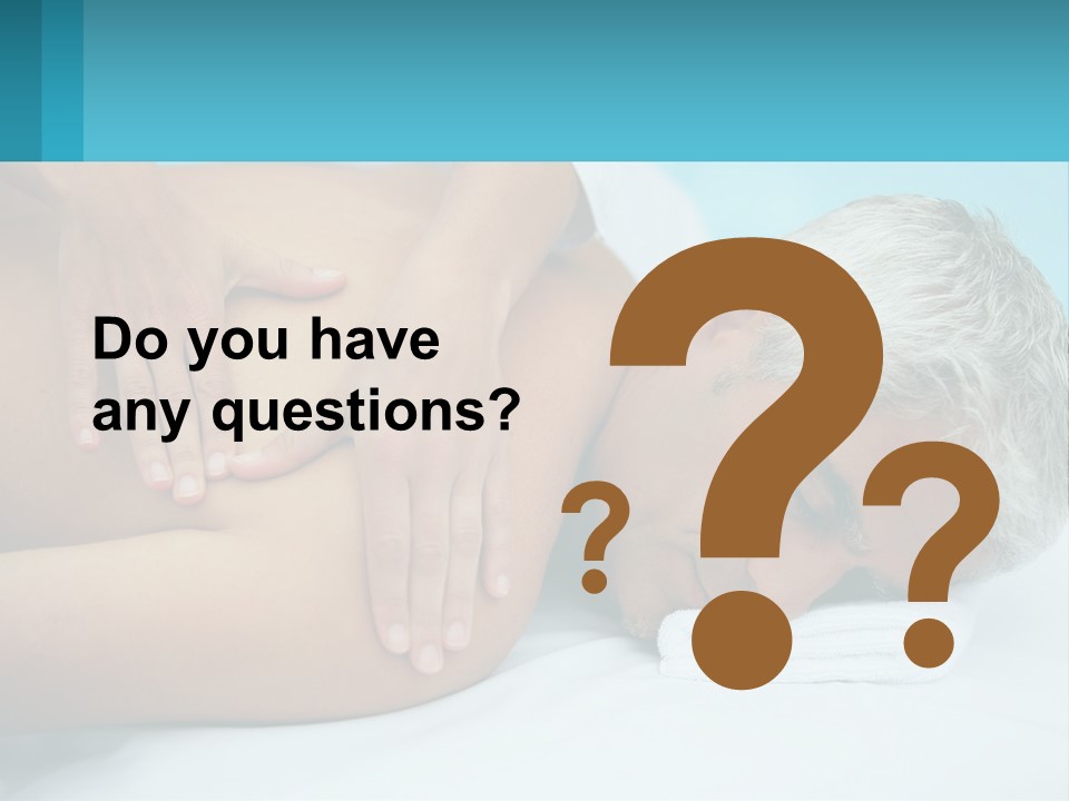 A Man Getting A Back Massage From A Woman PowerPoint Template