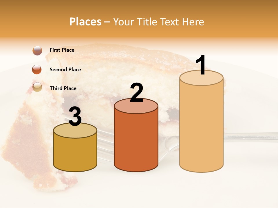 A Piece Of Cake On A Plate With A Fork PowerPoint Template