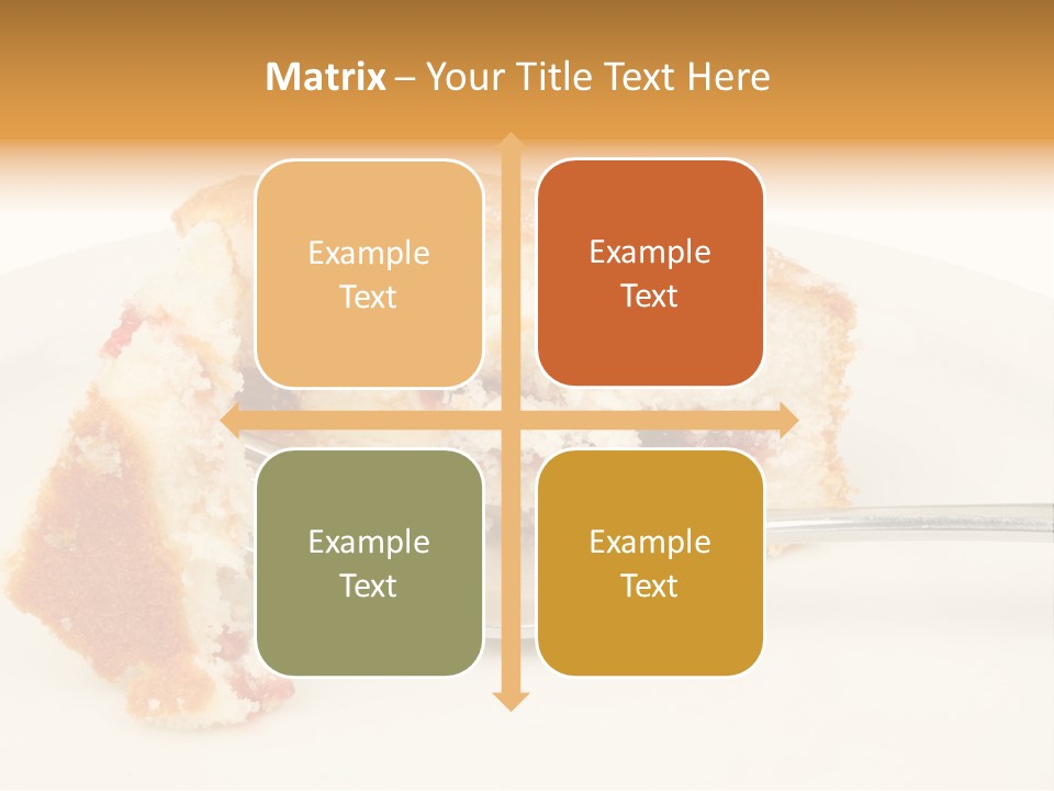 A Piece Of Cake On A Plate With A Fork PowerPoint Template