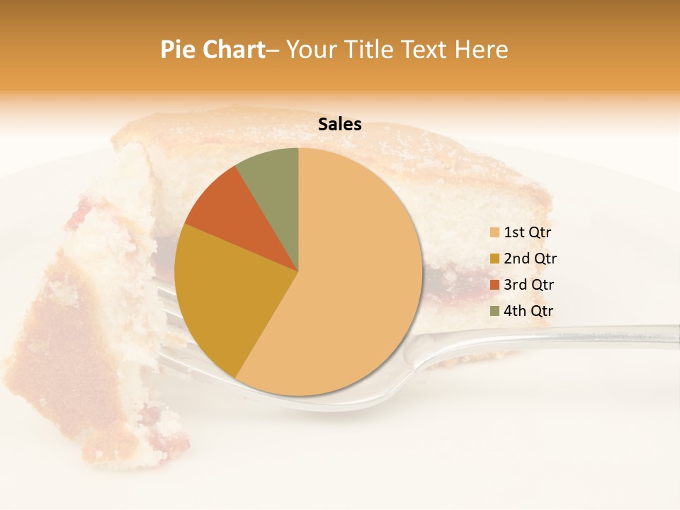 A Piece Of Cake On A Plate With A Fork PowerPoint Template