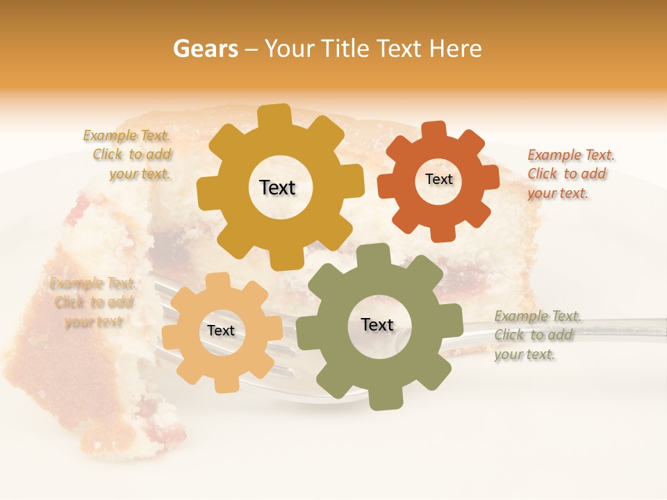 A Piece Of Cake On A Plate With A Fork PowerPoint Template
