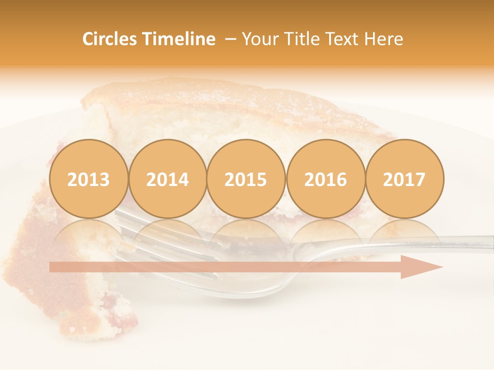 A Piece Of Cake On A Plate With A Fork PowerPoint Template