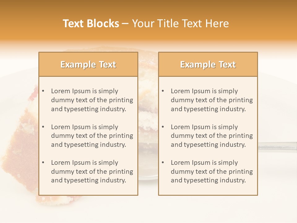 A Piece Of Cake On A Plate With A Fork PowerPoint Template