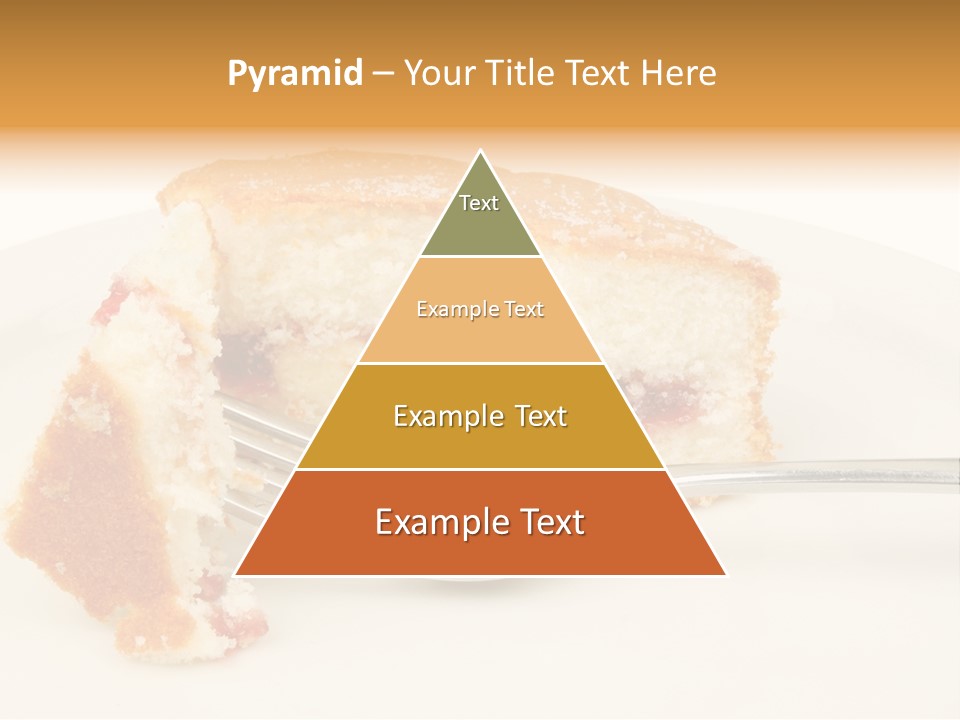 A Piece Of Cake On A Plate With A Fork PowerPoint Template