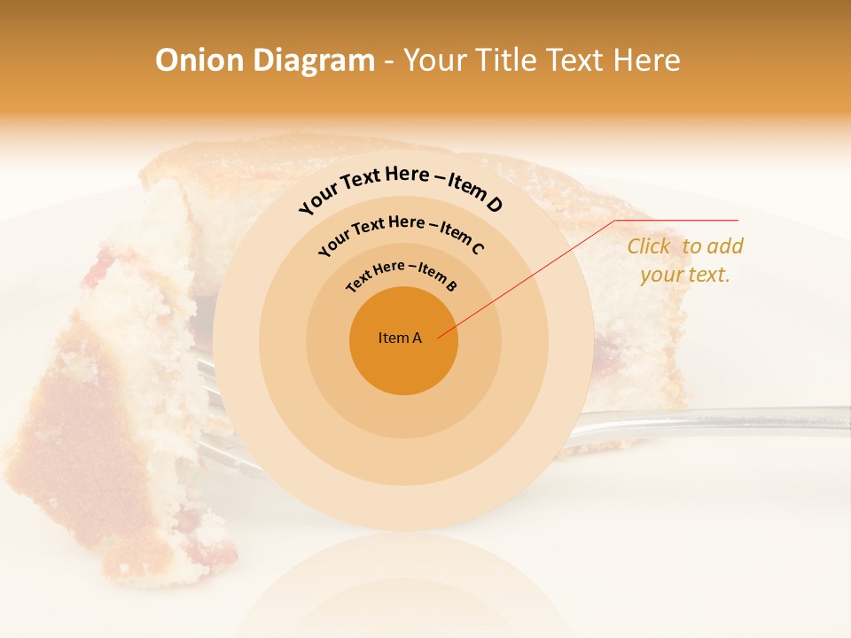 A Piece Of Cake On A Plate With A Fork PowerPoint Template