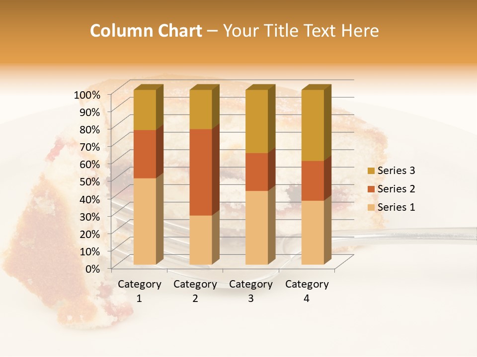 A Piece Of Cake On A Plate With A Fork PowerPoint Template