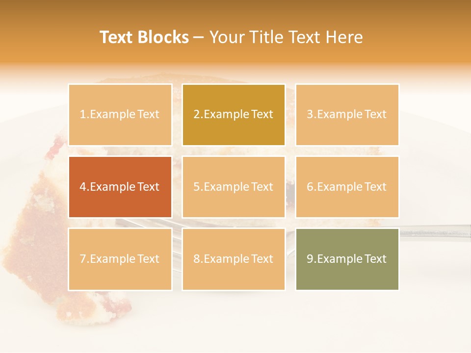 A Piece Of Cake On A Plate With A Fork PowerPoint Template