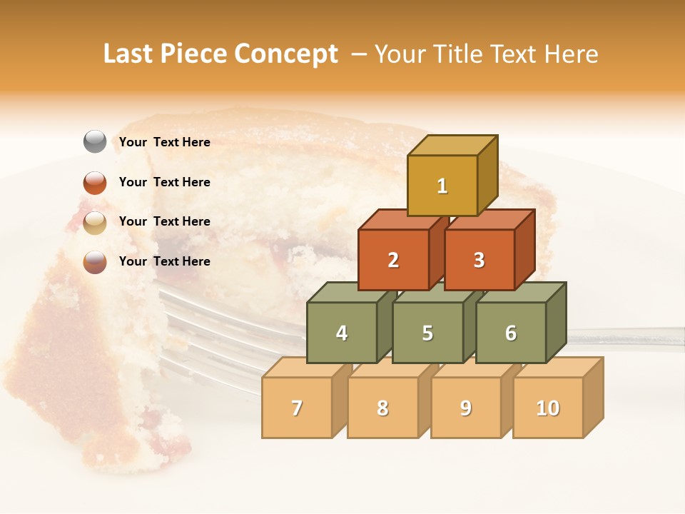 A Piece Of Cake On A Plate With A Fork PowerPoint Template