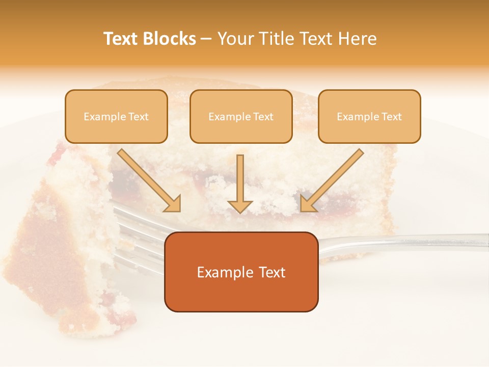 A Piece Of Cake On A Plate With A Fork PowerPoint Template