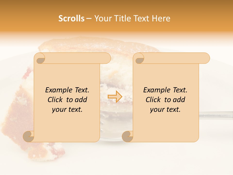 A Piece Of Cake On A Plate With A Fork PowerPoint Template