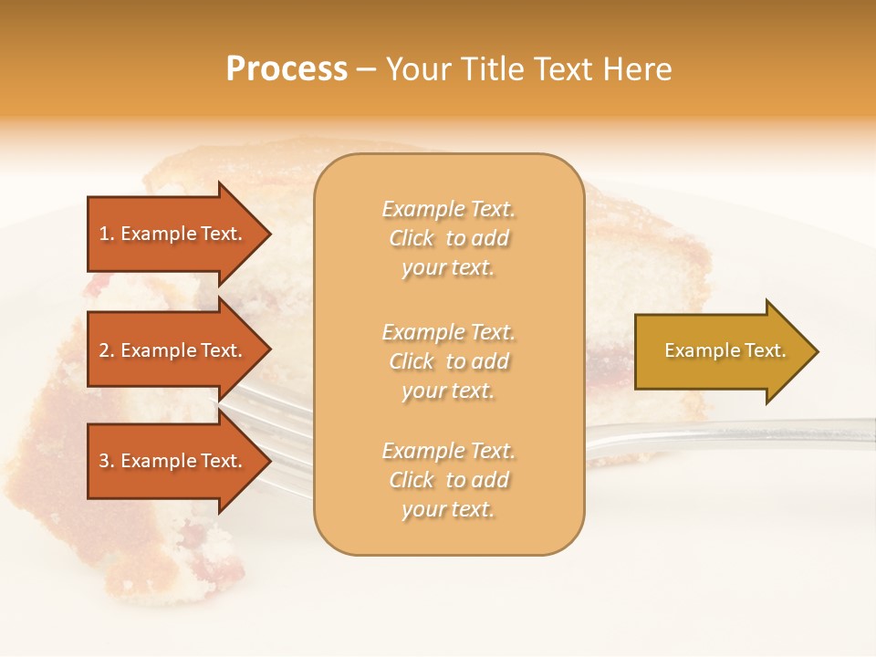 A Piece Of Cake On A Plate With A Fork PowerPoint Template