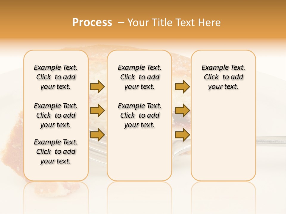 A Piece Of Cake On A Plate With A Fork PowerPoint Template