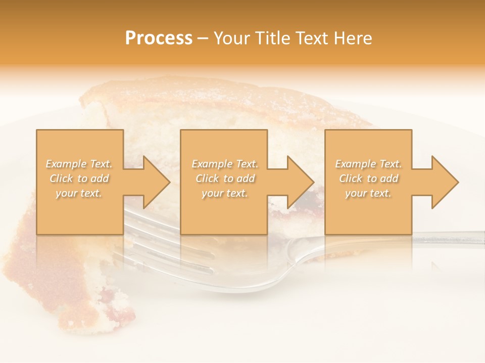 A Piece Of Cake On A Plate With A Fork PowerPoint Template