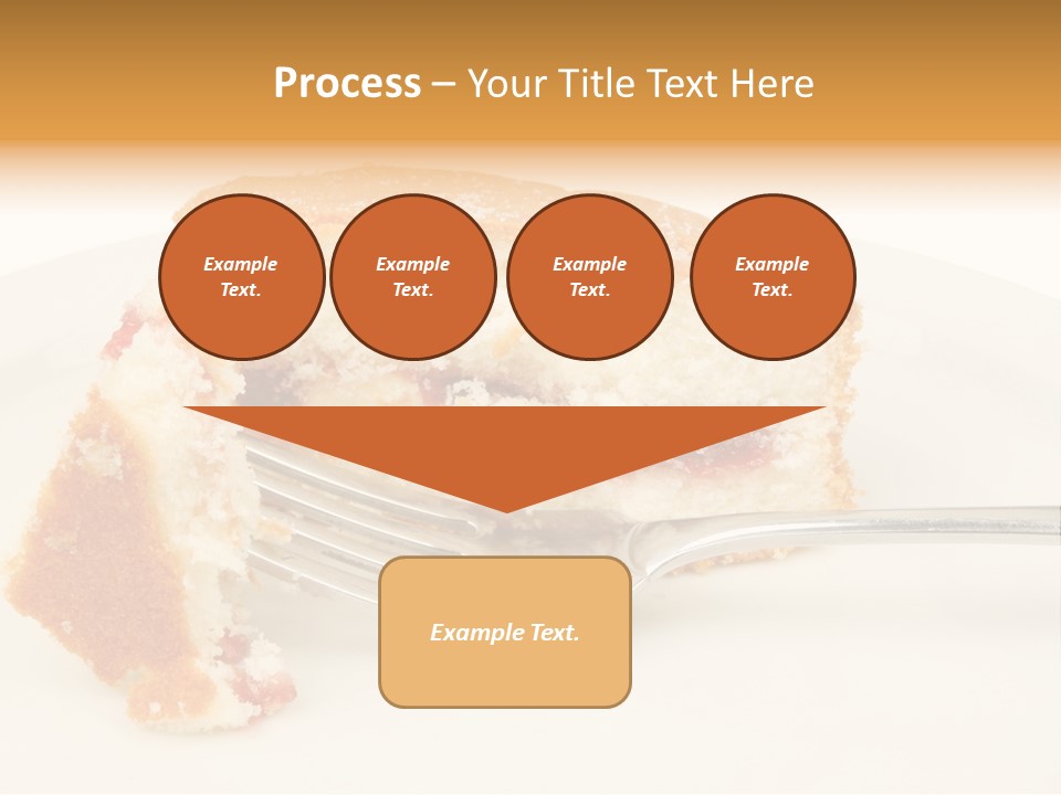 A Piece Of Cake On A Plate With A Fork PowerPoint Template
