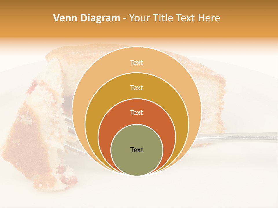 A Piece Of Cake On A Plate With A Fork PowerPoint Template