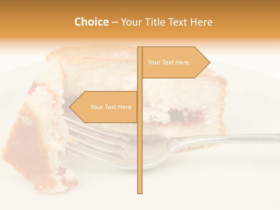 A Piece Of Cake On A Plate With A Fork PowerPoint Template