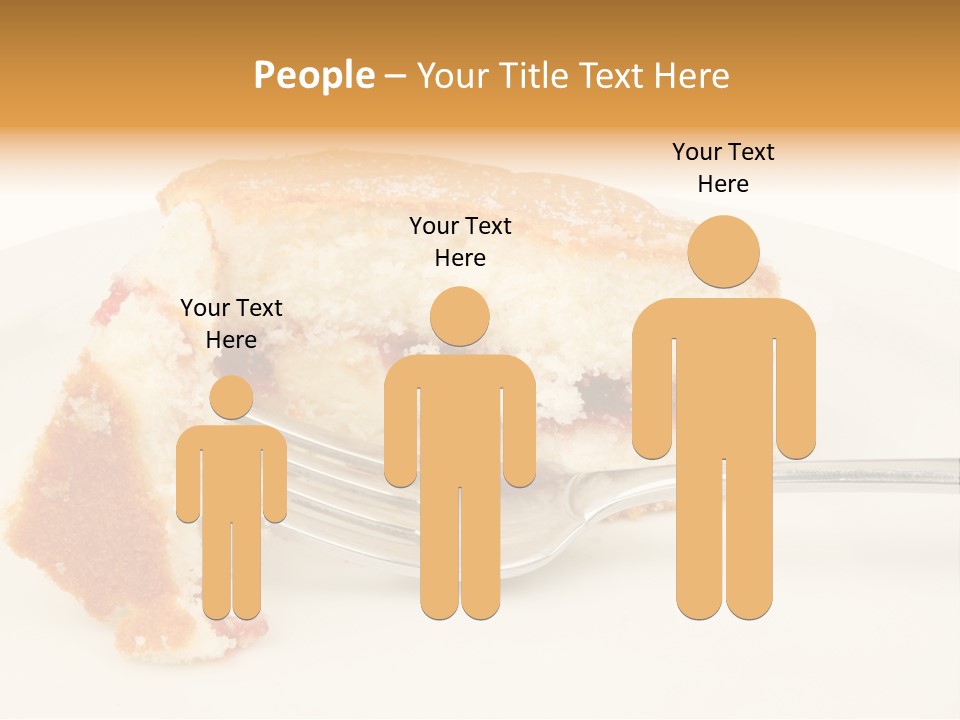 A Piece Of Cake On A Plate With A Fork PowerPoint Template