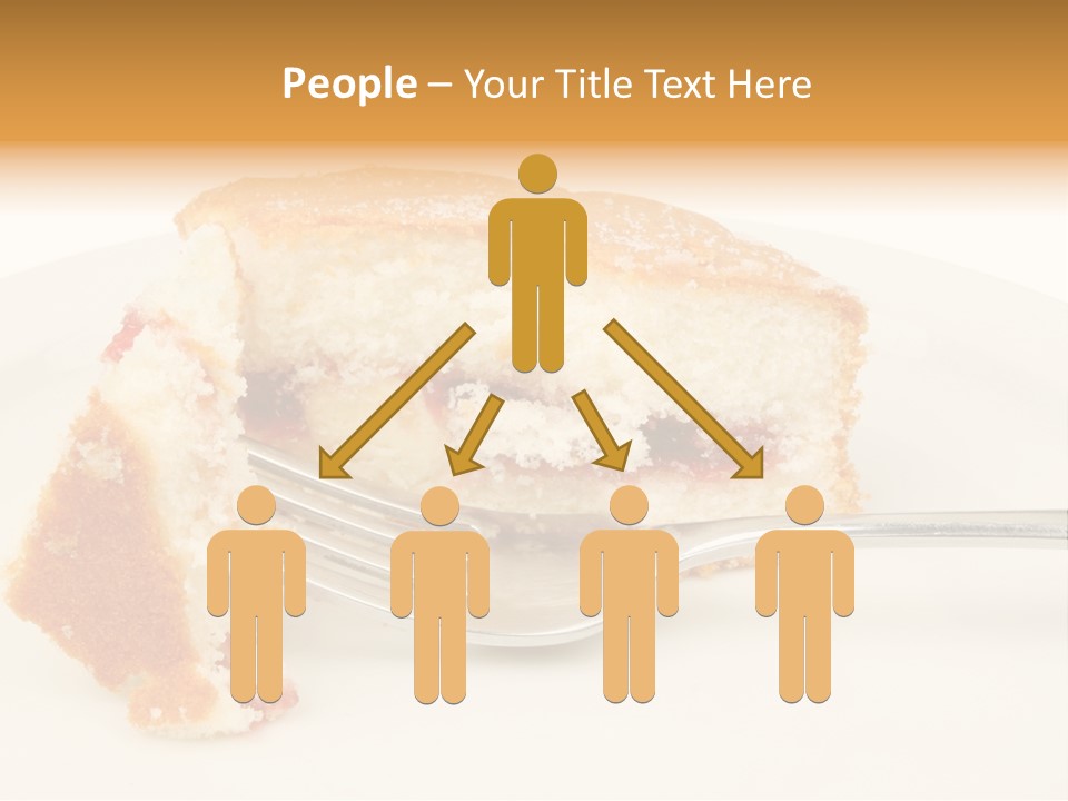A Piece Of Cake On A Plate With A Fork PowerPoint Template