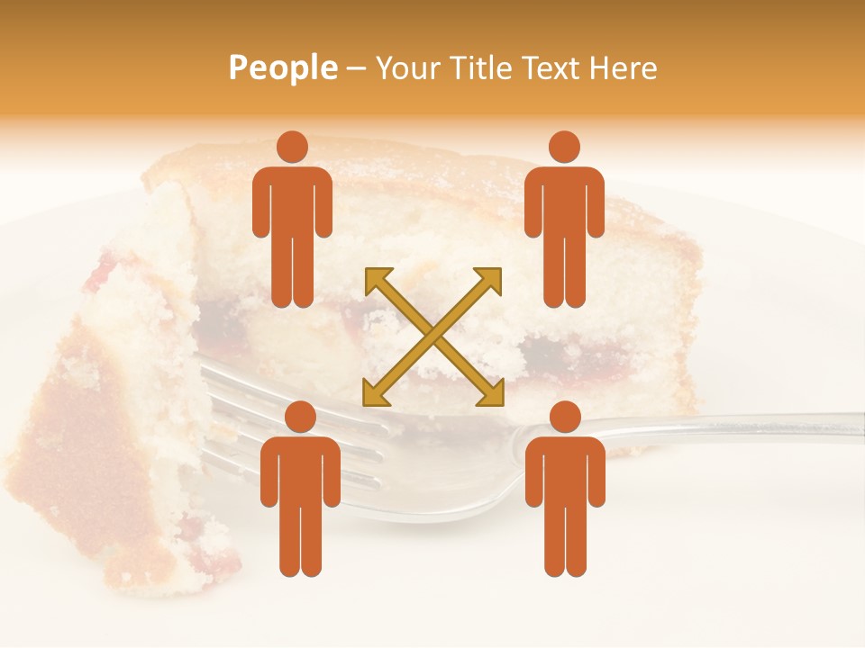 A Piece Of Cake On A Plate With A Fork PowerPoint Template