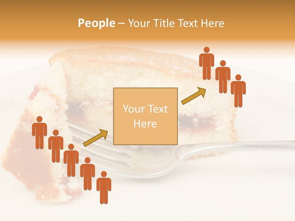 A Piece Of Cake On A Plate With A Fork PowerPoint Template