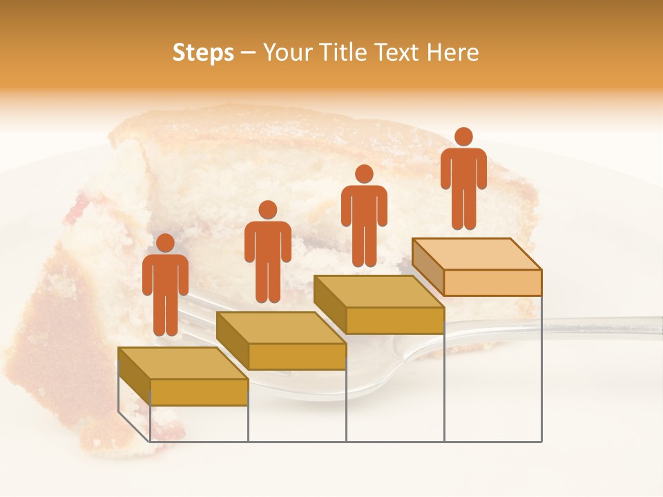 A Piece Of Cake On A Plate With A Fork PowerPoint Template