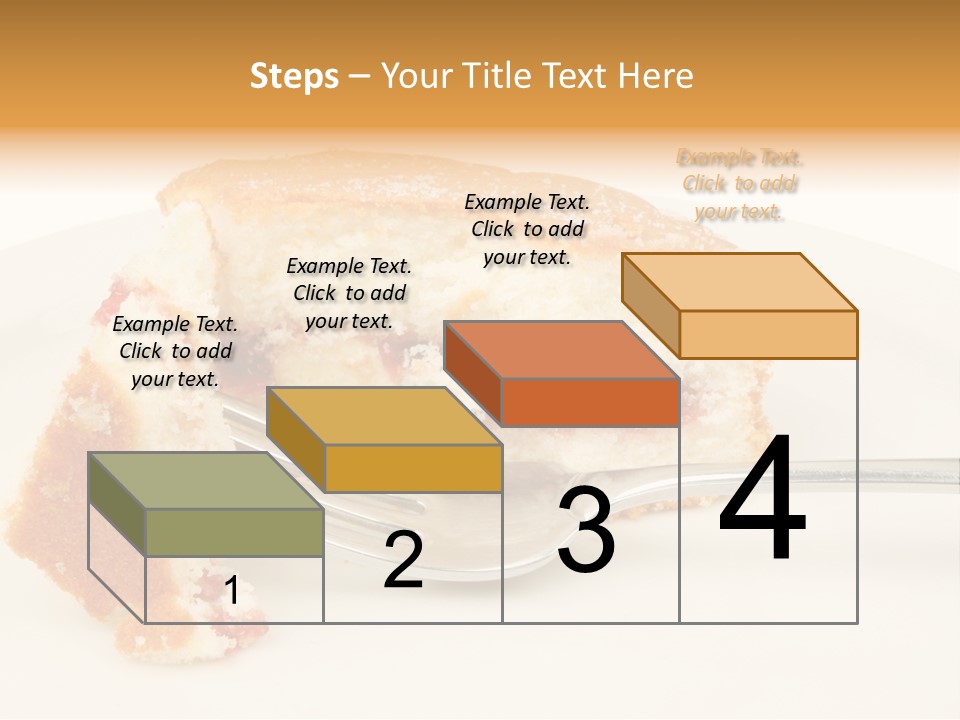 A Piece Of Cake On A Plate With A Fork PowerPoint Template