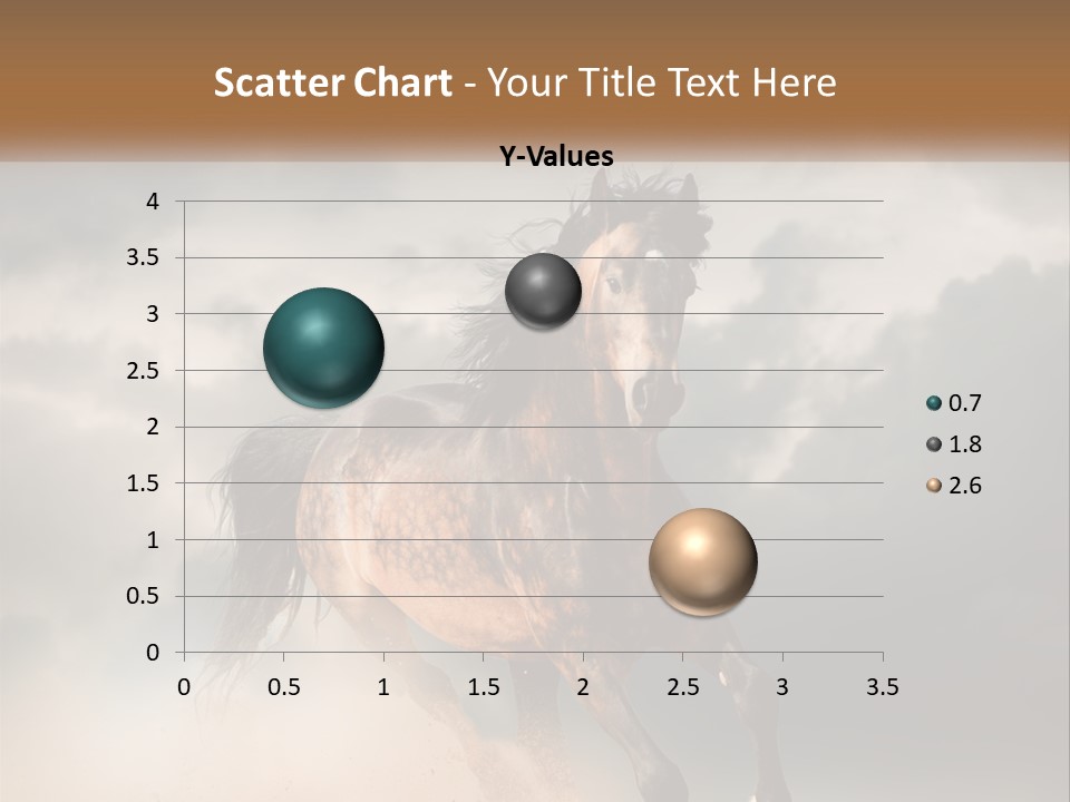 A Brown Horse Running Through A Cloudy Sky PowerPoint Template