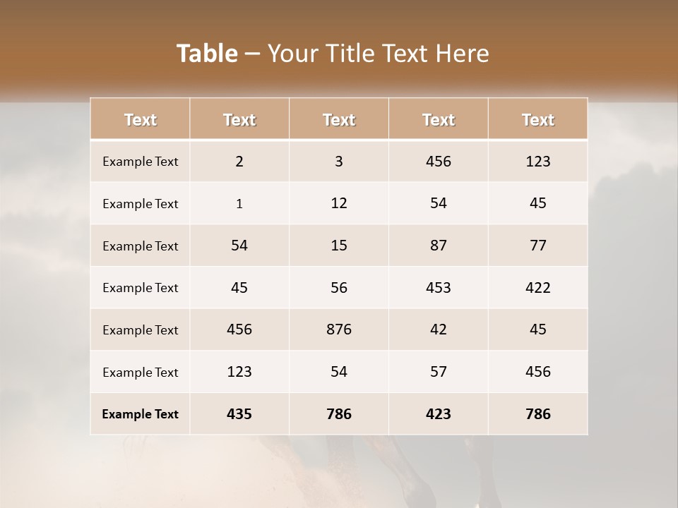 A Brown Horse Running Through A Cloudy Sky PowerPoint Template