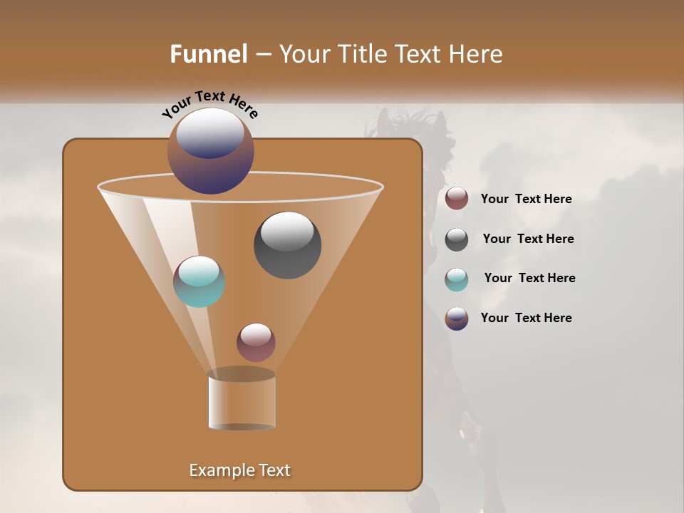 A Brown Horse Running Through A Cloudy Sky PowerPoint Template