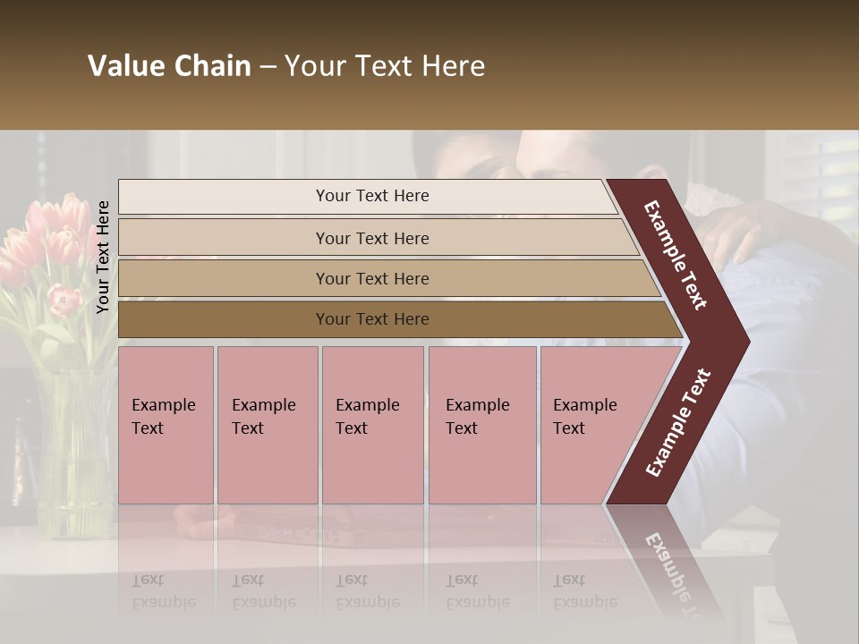 A Man And Woman Looking At A Laptop Computer PowerPoint Template