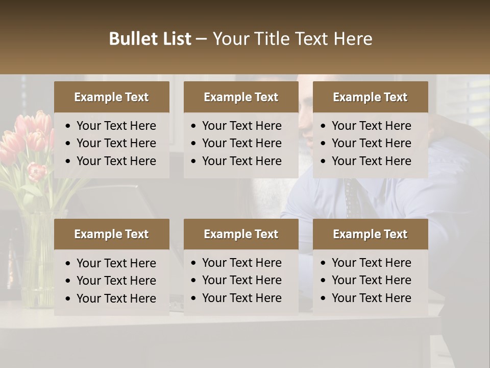 A Man And Woman Looking At A Laptop Computer PowerPoint Template