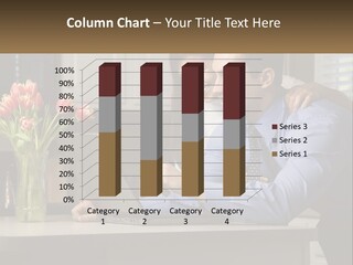 A Man And Woman Looking At A Laptop Computer PowerPoint Template