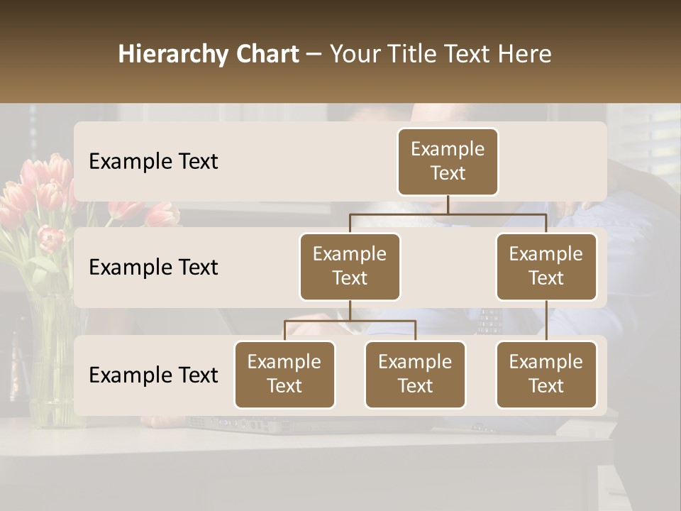 A Man And Woman Looking At A Laptop Computer PowerPoint Template