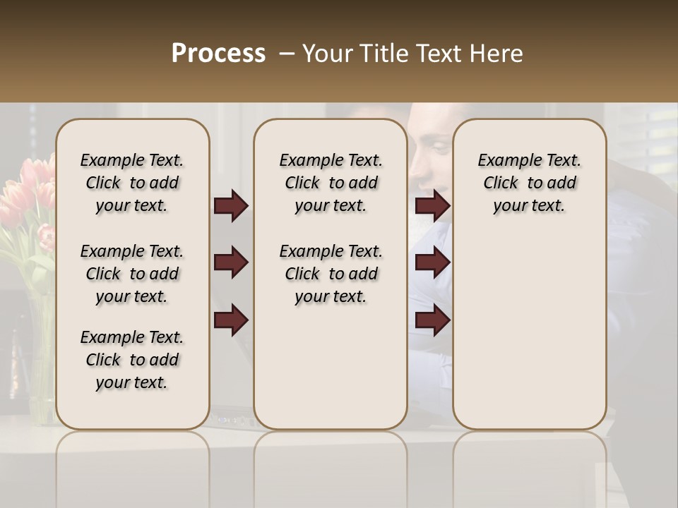 A Man And Woman Looking At A Laptop Computer PowerPoint Template