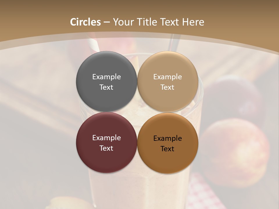 A Smoothie With Apples And A Straw In It PowerPoint Template