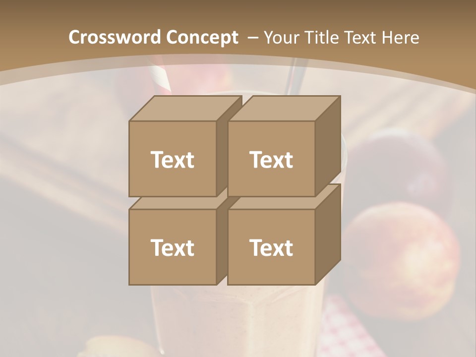 A Smoothie With Apples And A Straw In It PowerPoint Template