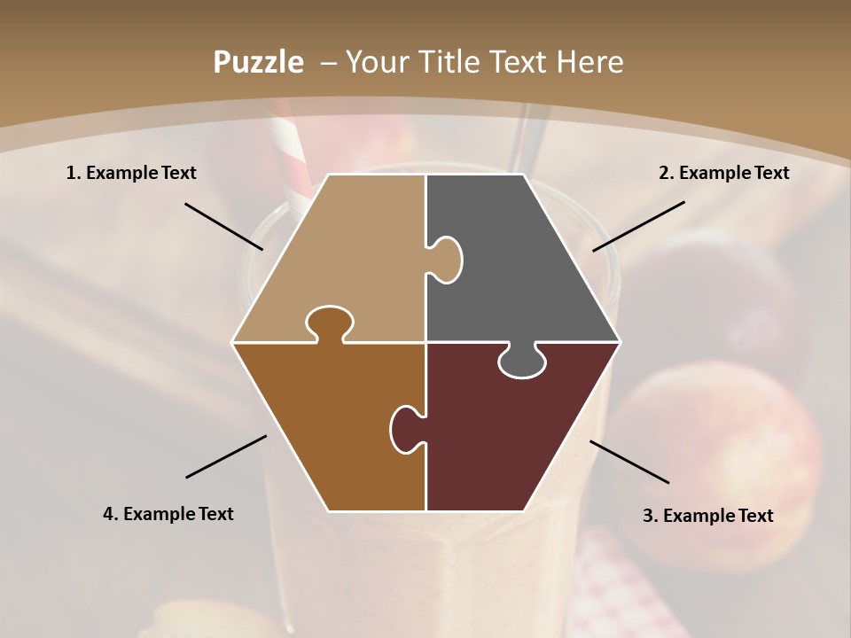 A Smoothie With Apples And A Straw In It PowerPoint Template