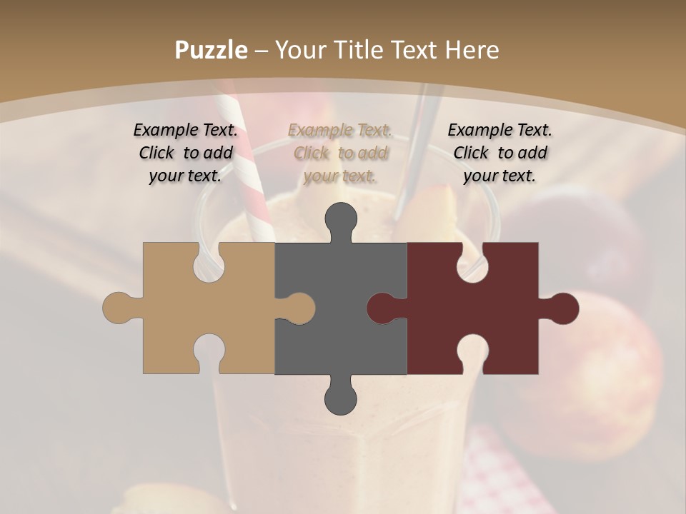 A Smoothie With Apples And A Straw In It PowerPoint Template