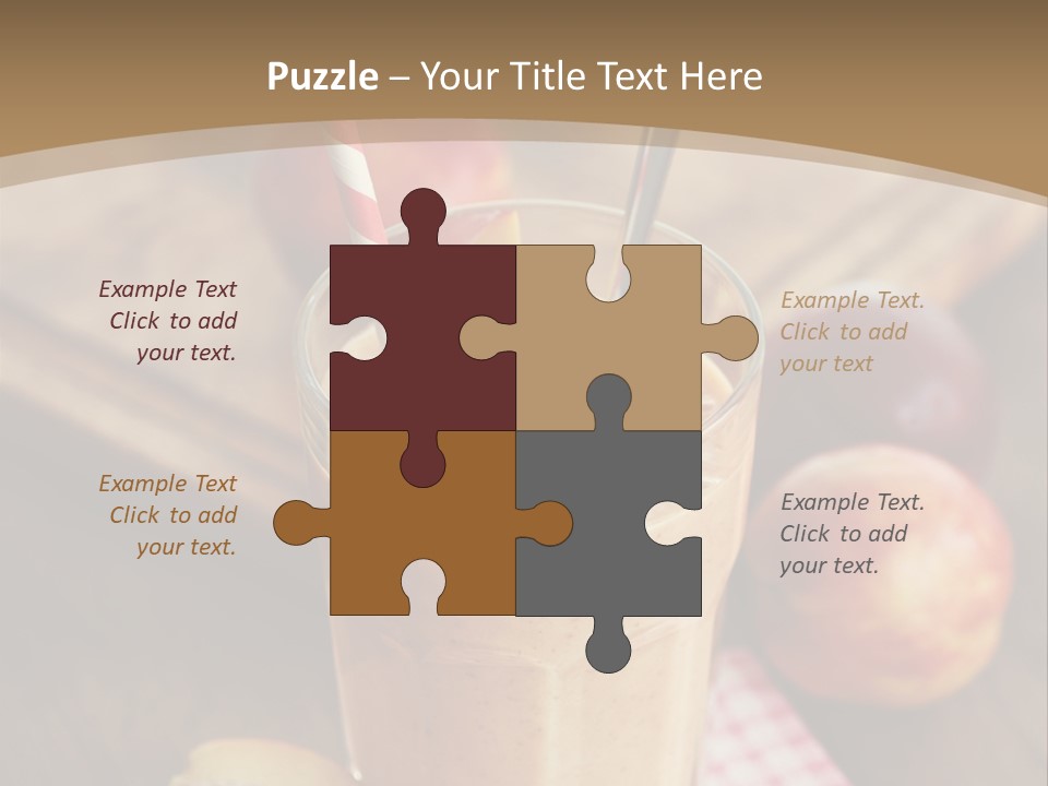 A Smoothie With Apples And A Straw In It PowerPoint Template