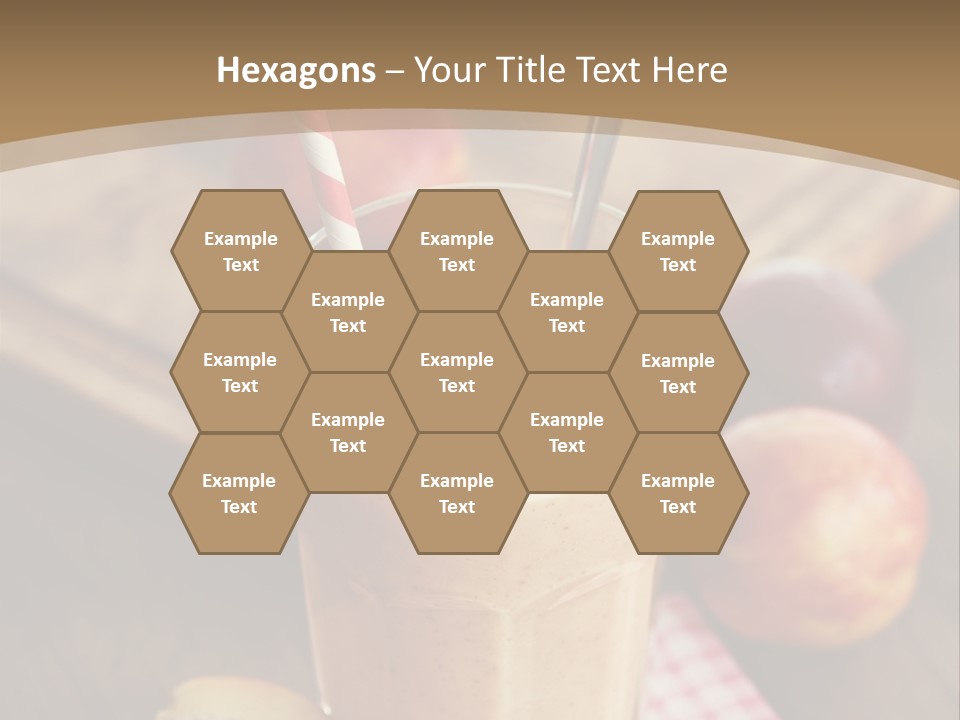 A Smoothie With Apples And A Straw In It PowerPoint Template