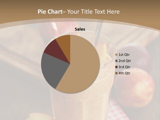 A Smoothie With Apples And A Straw In It PowerPoint Template