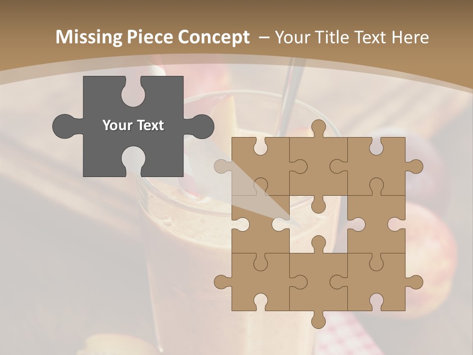 A Smoothie With Apples And A Straw In It PowerPoint Template