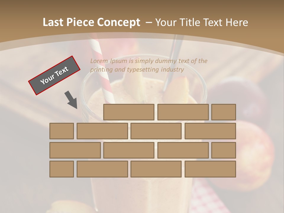 A Smoothie With Apples And A Straw In It PowerPoint Template